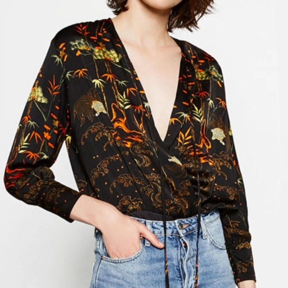 Zara bodysuit blouse size Small - Picture 2 of 6